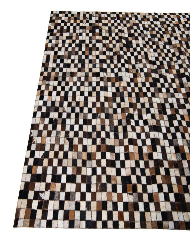 Detail image of  5' 1 x 8' 1 Cowhide Leather Rug