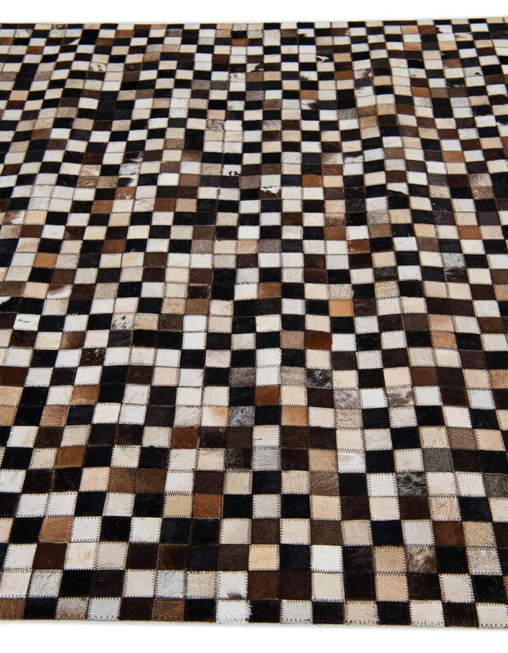 Detail image of  5' 1 x 8' 1 Cowhide Leather Rug