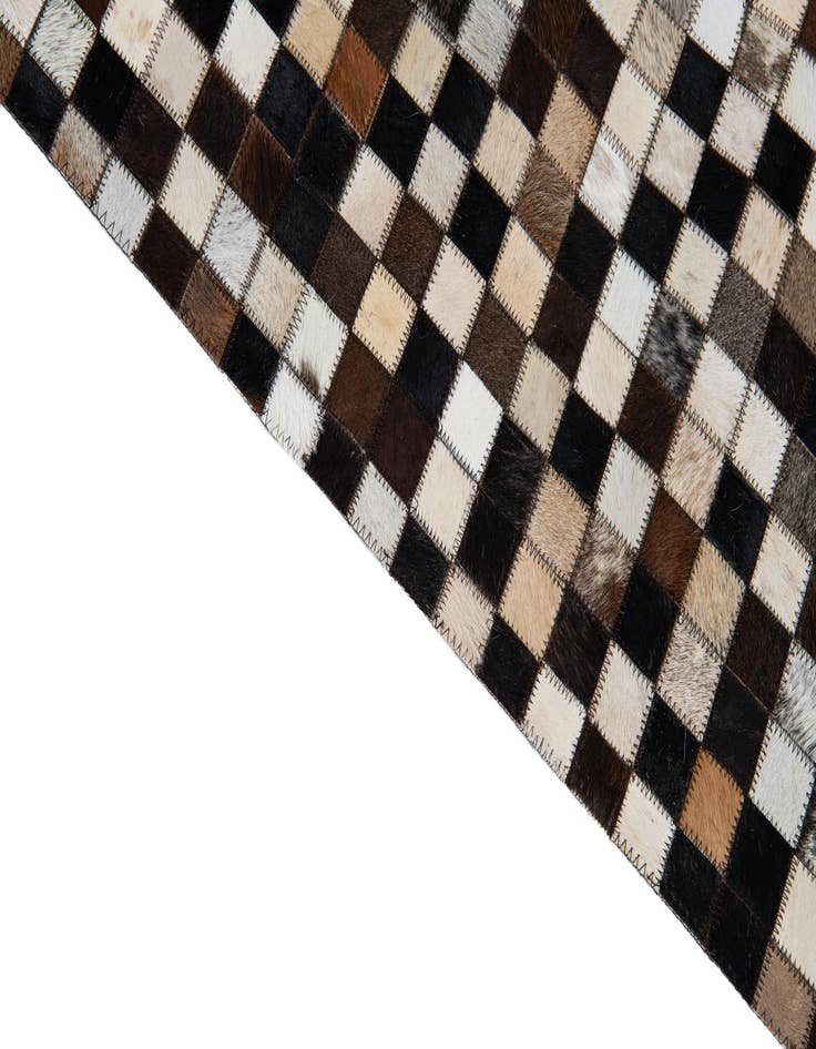 Detail image of  5' 1 x 8' 1 Cowhide Leather Rug