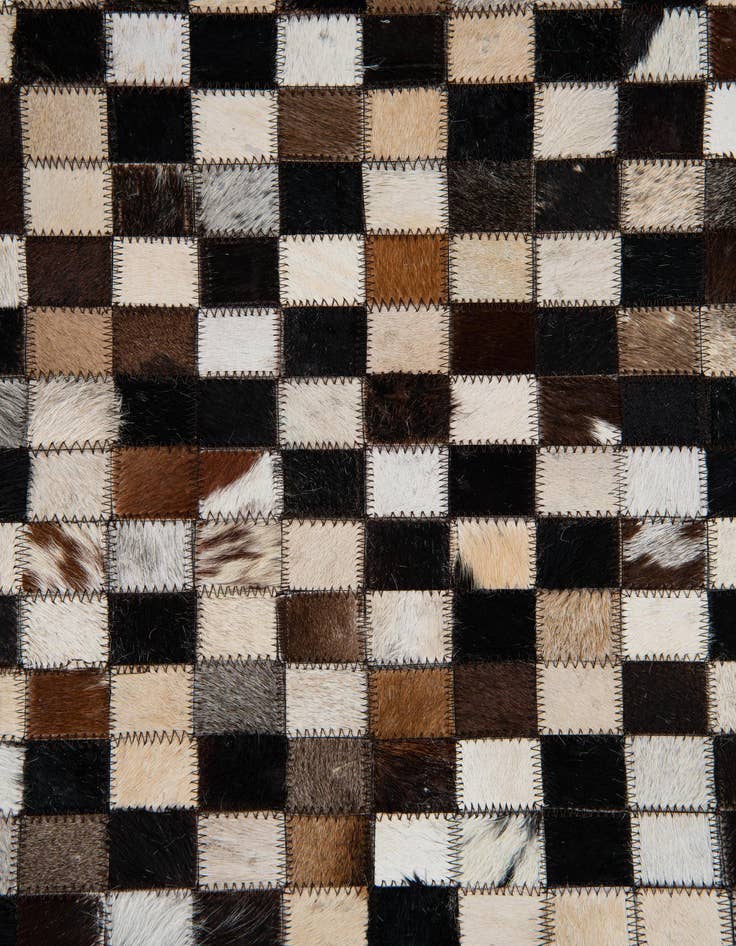 Detail image of  5' 1 x 8' 1 Cowhide Leather Rug