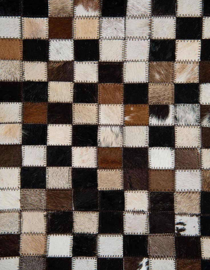 Detail image of  5' 1 x 8' 1 Cowhide Leather Rug