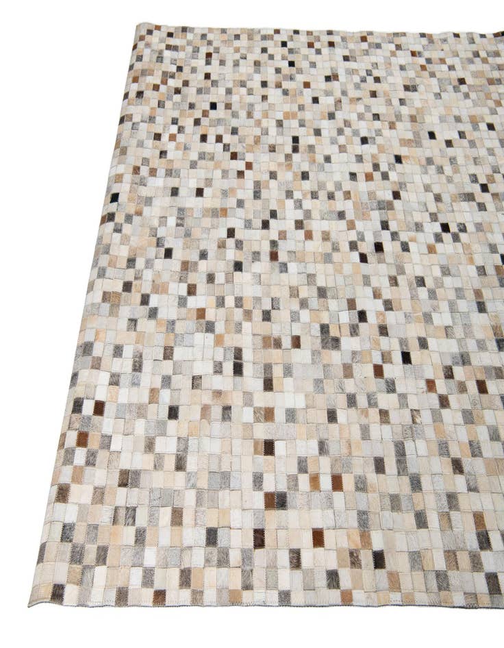 Detail image of  5' 2 x 7' 10 Cowhide Leather Rug