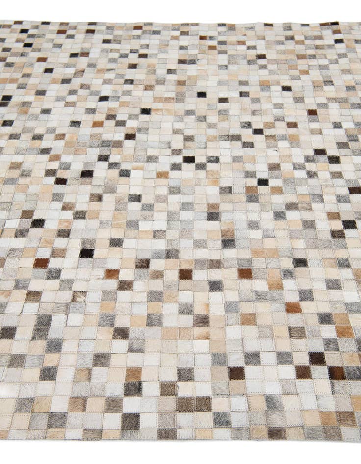 Detail image of  5' 2 x 7' 10 Cowhide Leather Rug