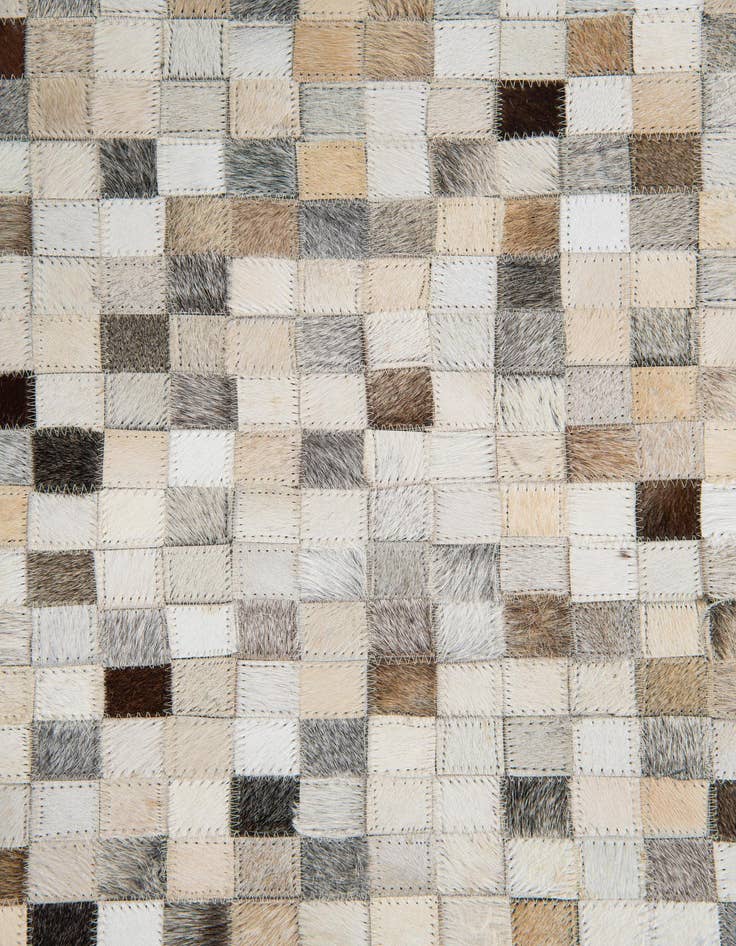 Detail image of  5' 2 x 7' 10 Cowhide Leather Rug