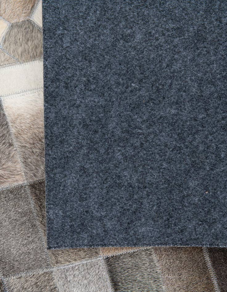 Detail image of  4' 10 x 7' 9 Cowhide Leather Rug