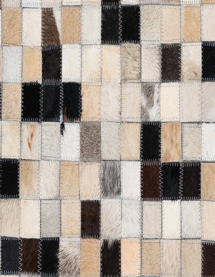 Detail image of  8' 1 x 10' Cowhide Leather Rug
