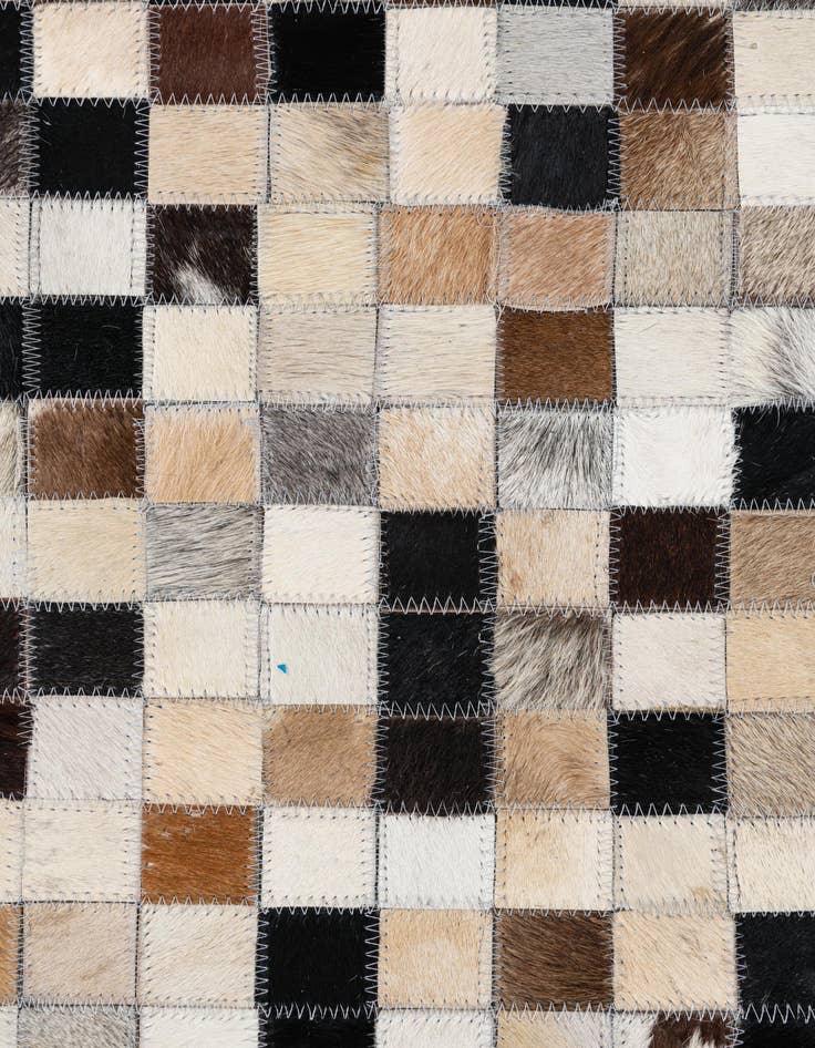 Detail image of  8' 1 x 10' Cowhide Leather Rug