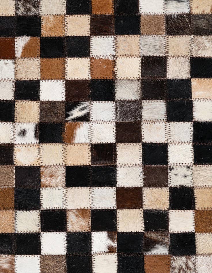 Detail image of  7' 9 x 9' 10 Cowhide Leather Rug
