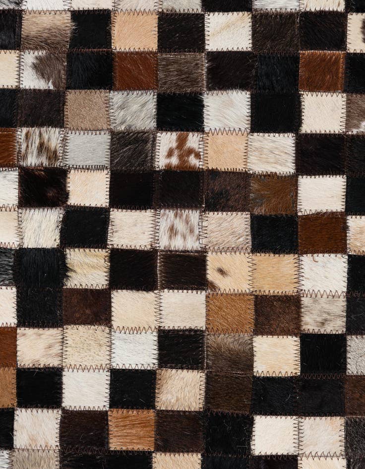 Detail image of  7' 9 x 9' 10 Cowhide Leather Rug