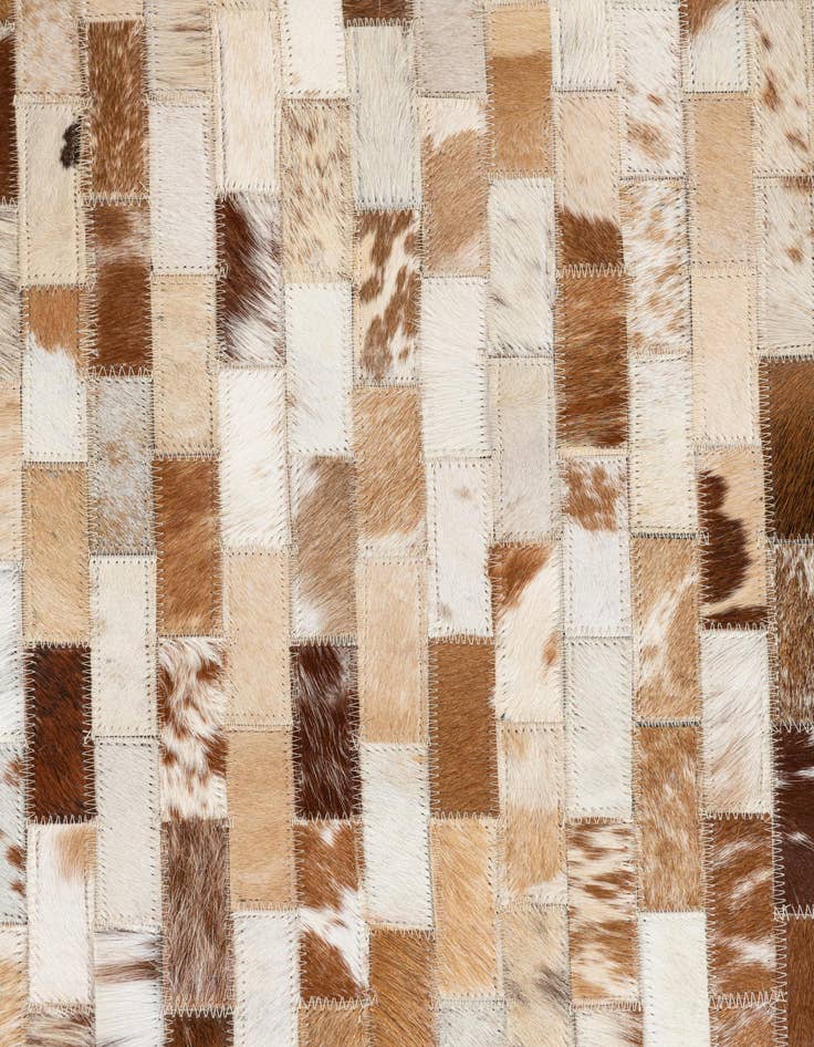 Detail image of  8' 1 x 9' 10 Cowhide Leather Rug