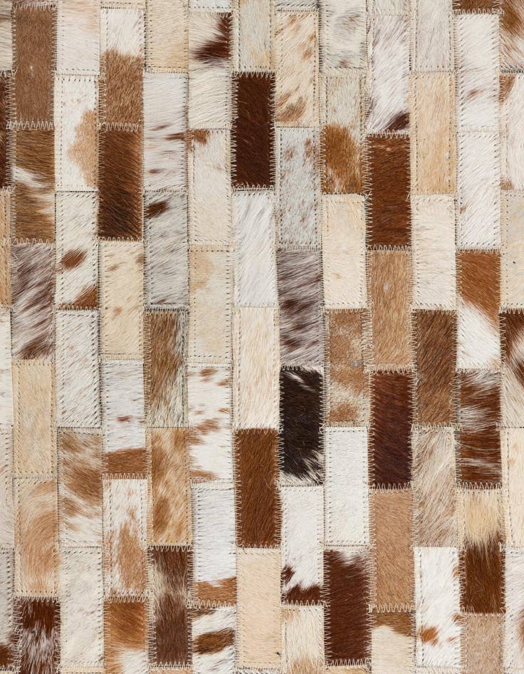 Detail image of  8' 1 x 9' 10 Cowhide Leather Rug