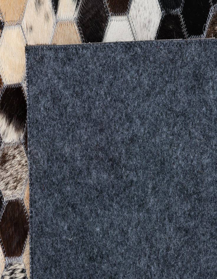 Detail image of  8' 1 x 9' 9 Cowhide Leather Rug