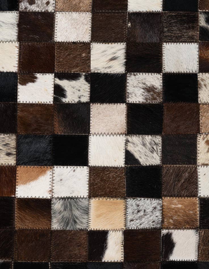 Detail image of  8' 1 x 10' Cowhide Leather Rug