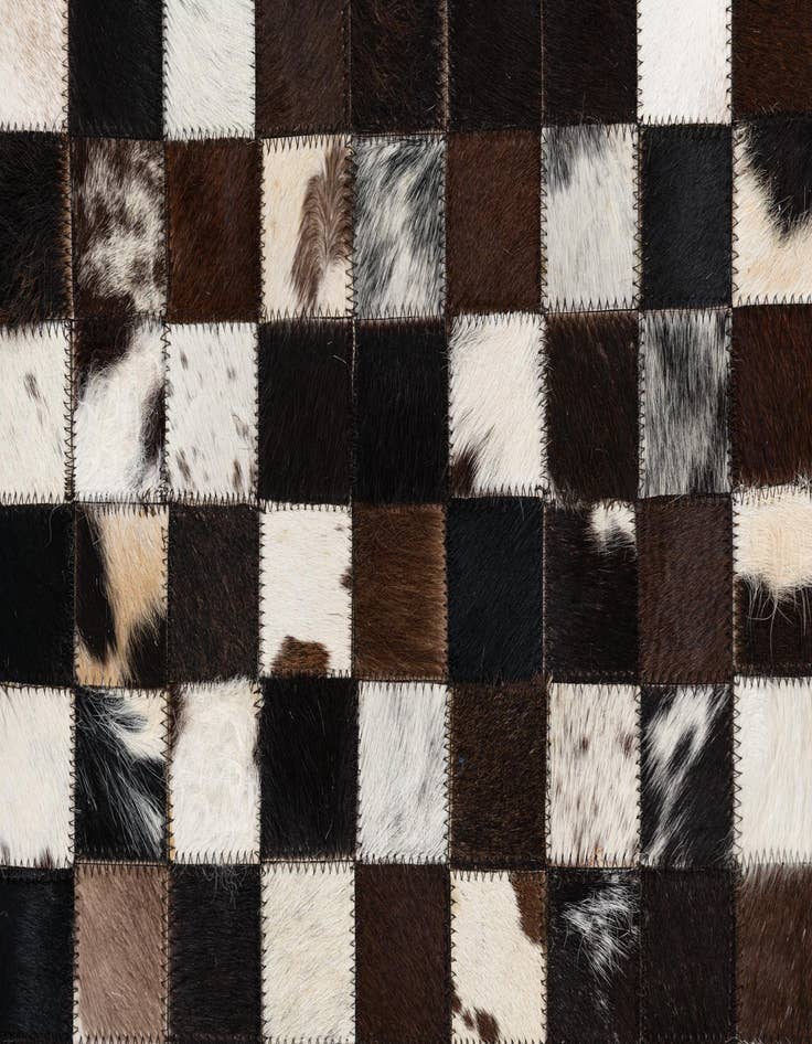 Detail image of  8' 1 x 10' Cowhide Leather Rug