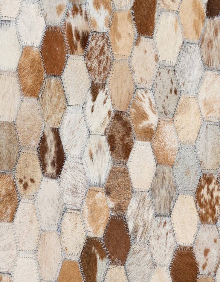 Detail image of  7' 10 x 9' 10 Cowhide Leather Rug