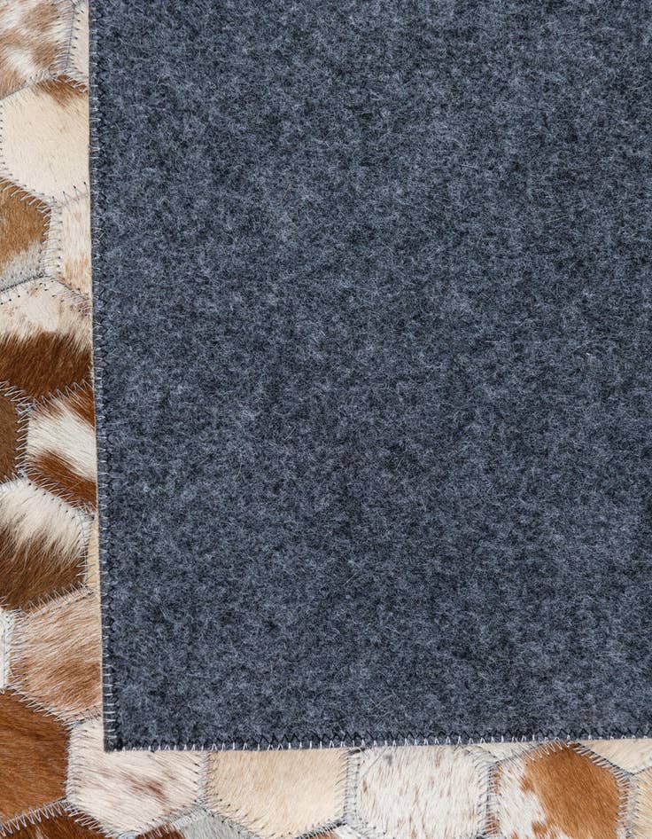 Detail image of  7' 10 x 9' 10 Cowhide Leather Rug