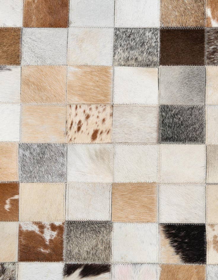 Detail image of  8' 1 x 10' Cowhide Leather Rug