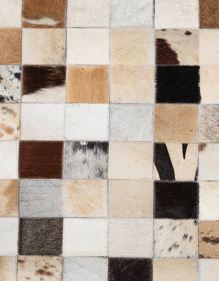 Detail image of  8' 1 x 10' Cowhide Leather Rug