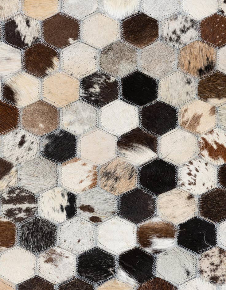 Detail image of  8' x 9' 10 Cowhide Leather Rug