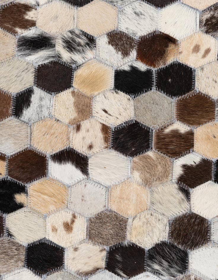 Detail image of  8' x 9' 10 Cowhide Leather Rug