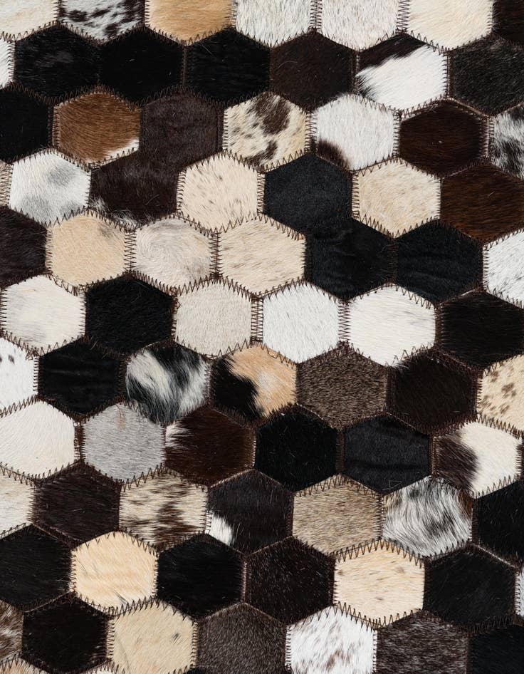 Detail image of  8' x 9' 8 Cowhide Leather Rug