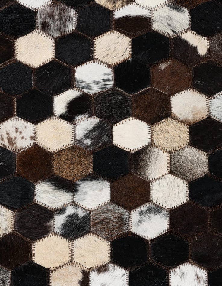Detail image of  7' 10 x 9' 8 Cowhide Leather Rug