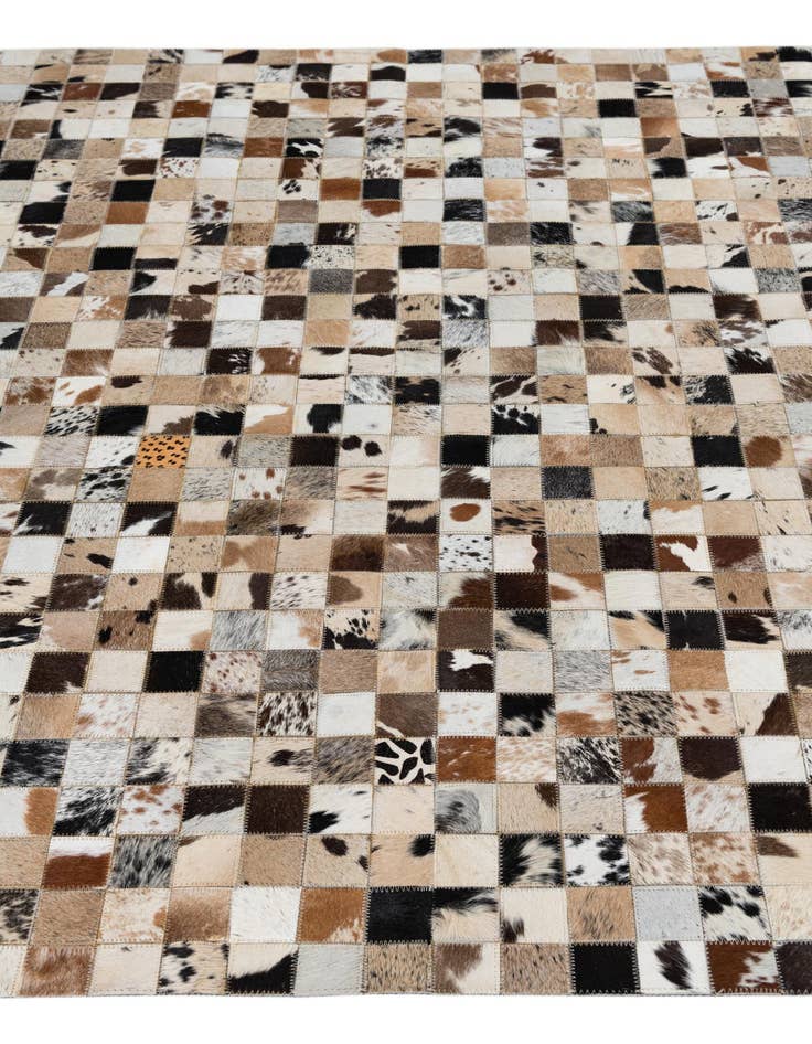 Detail image of  5' x 7' 10 Cowhide Leather Rug