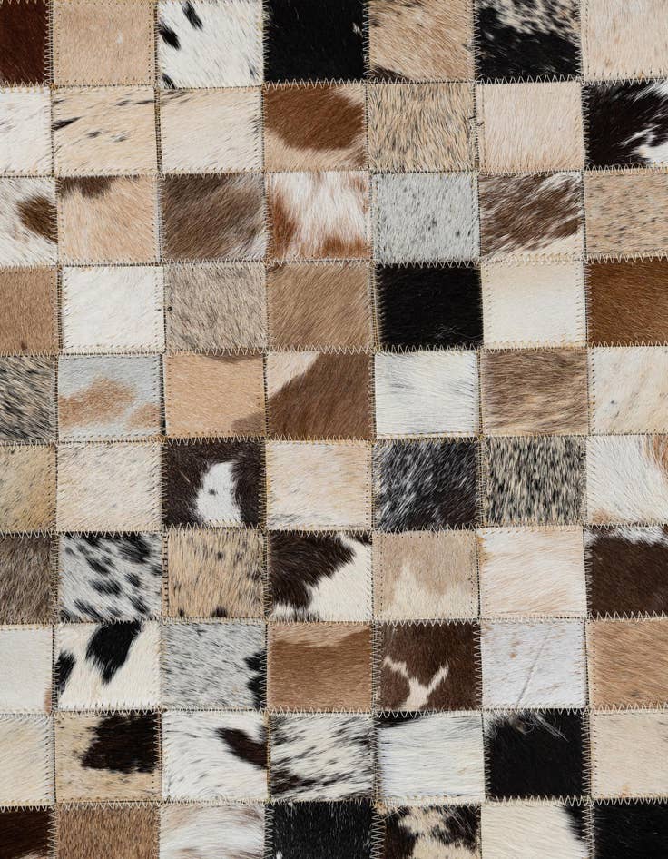 Detail image of  5' x 7' 10 Cowhide Leather Rug