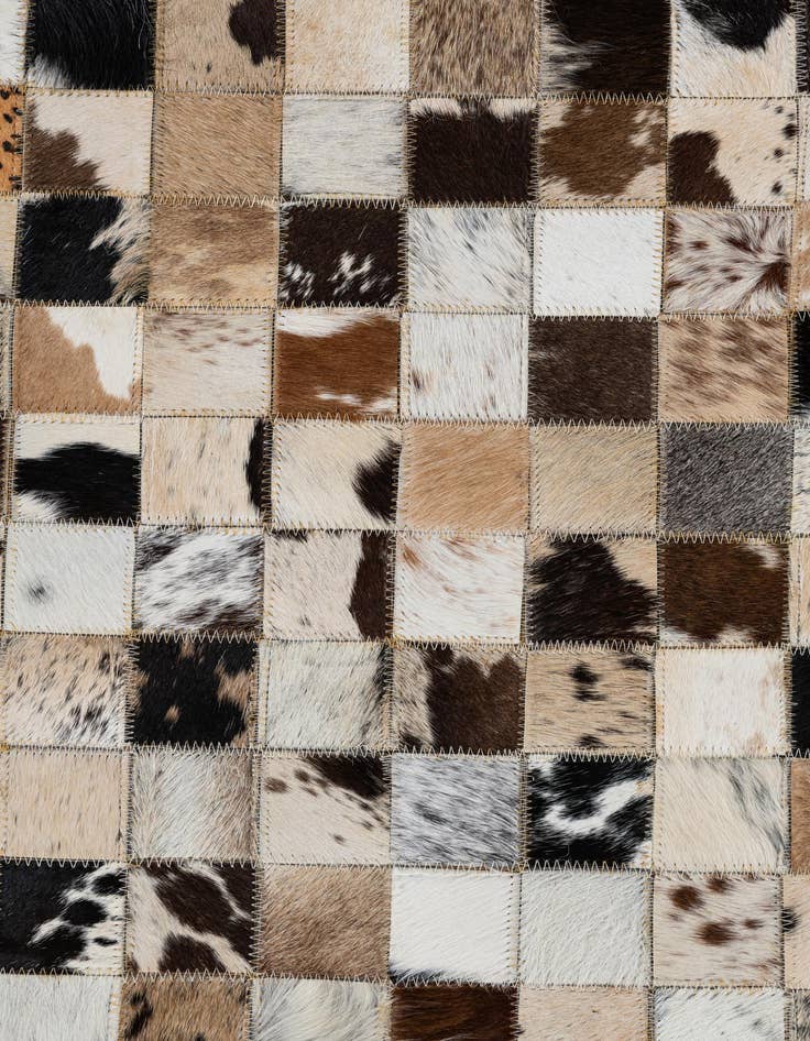 Detail image of  5' x 7' 10 Cowhide Leather Rug