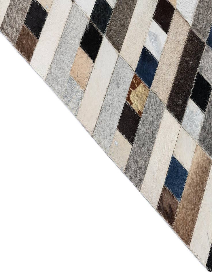 Detail image of  5' x 7' 10 Cowhide Leather Rug