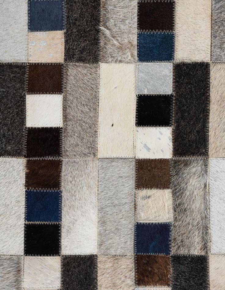 Detail image of  5' x 7' 10 Cowhide Leather Rug