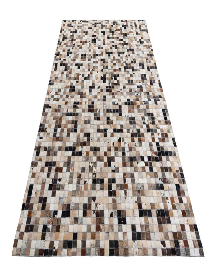 Detail image of  5' 2 x 7' 10 Cowhide Leather Rug