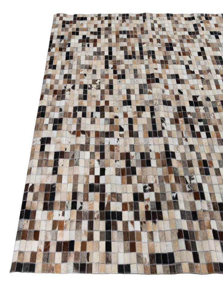 Detail image of  5' 2 x 7' 10 Cowhide Leather Rug