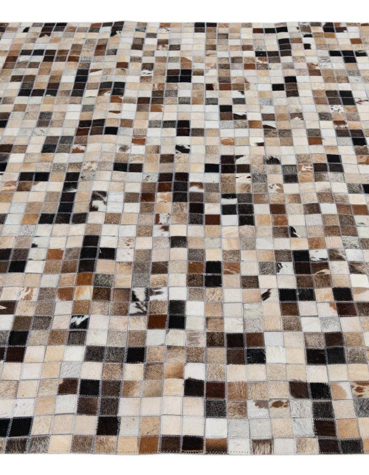 Detail image of  5' 2 x 7' 10 Cowhide Leather Rug