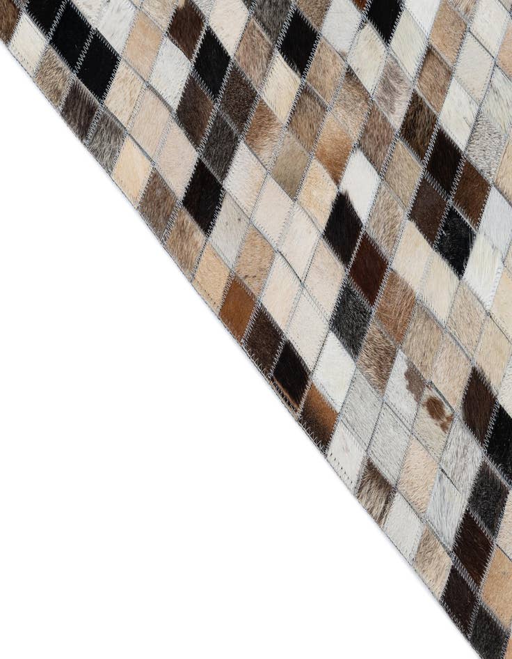 Detail image of  5' 2 x 7' 10 Cowhide Leather Rug