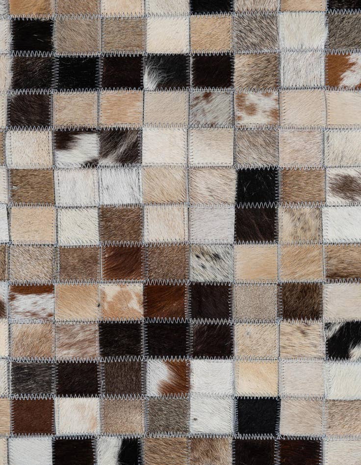 Detail image of  5' 2 x 7' 10 Cowhide Leather Rug