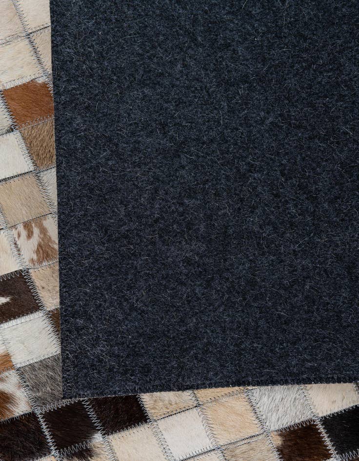 Detail image of  5' 2 x 7' 10 Cowhide Leather Rug