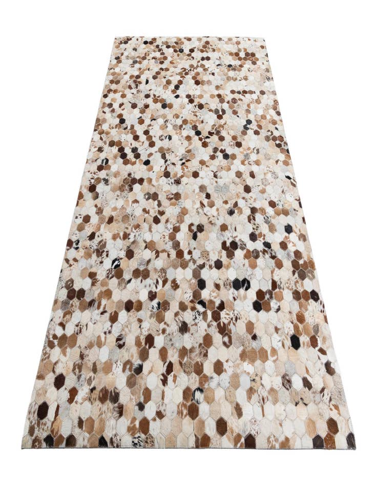 Detail image of  5' 1 x 7' 10 Cowhide Leather Rug