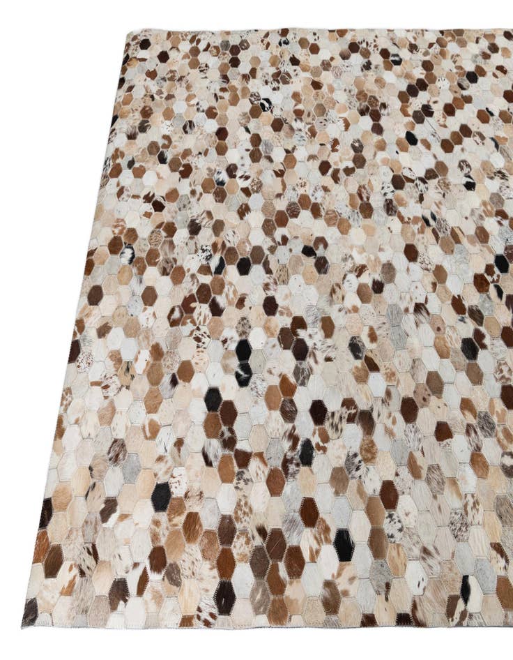 Detail image of  5' 1 x 7' 10 Cowhide Leather Rug