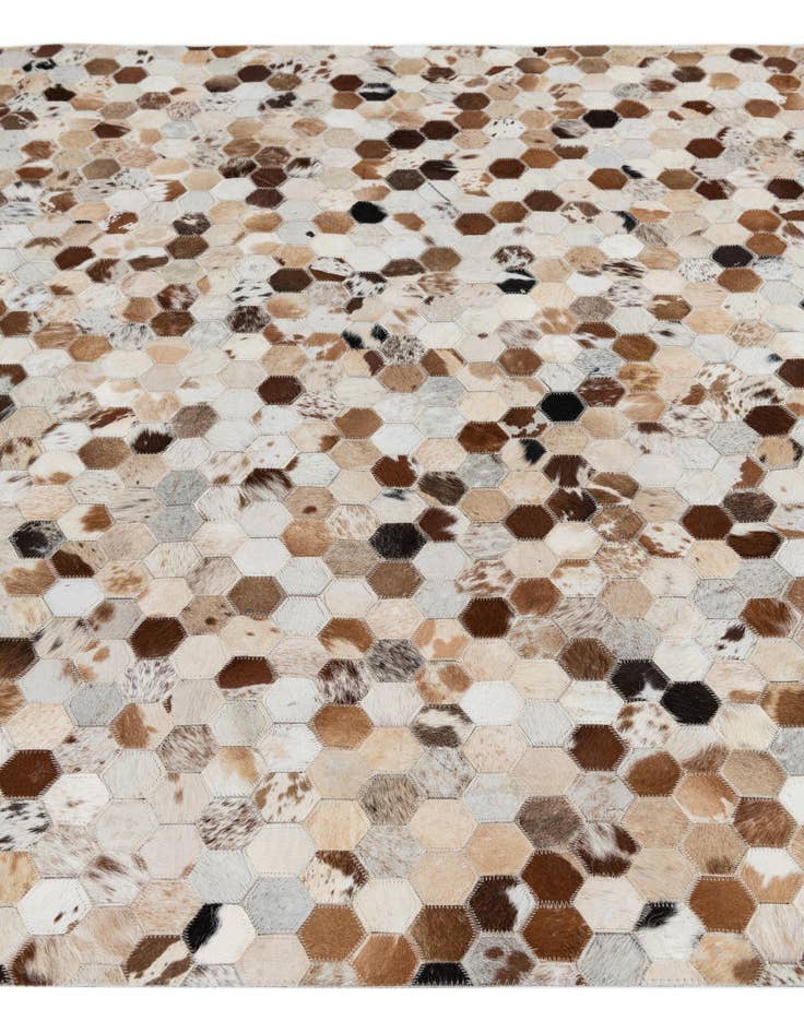 Detail image of  5' 1 x 7' 10 Cowhide Leather Rug