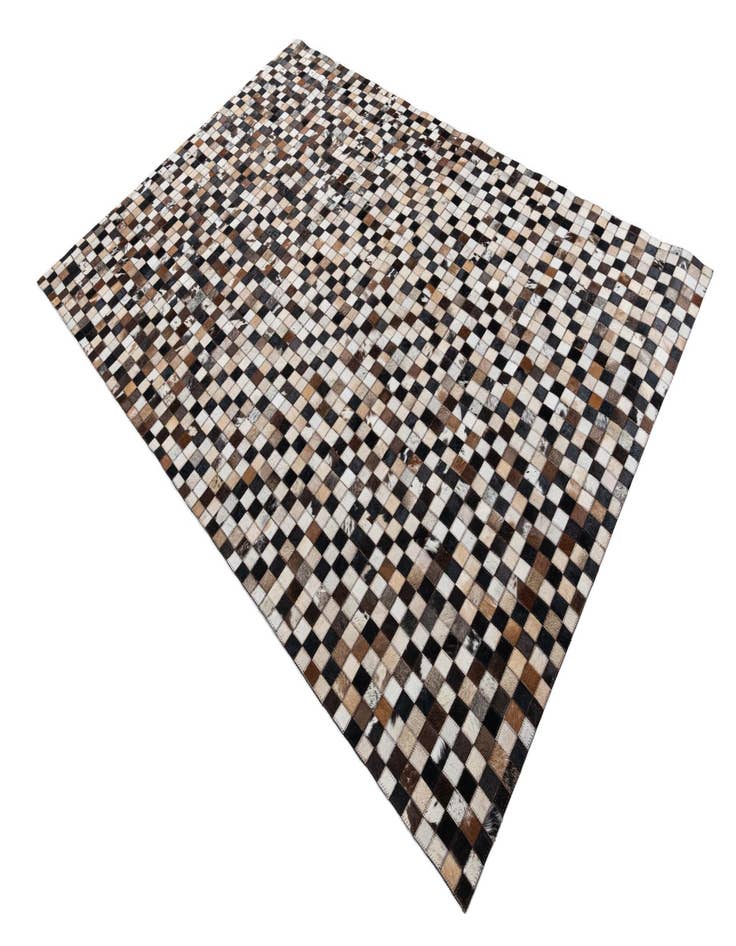 Detail image of  5' 2 x 7' 5 Cowhide Leather Rug