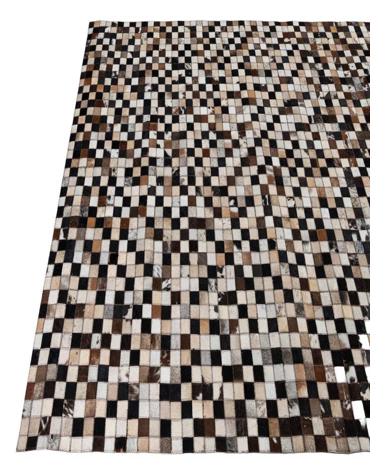 Detail image of  5' 2 x 7' 5 Cowhide Leather Rug