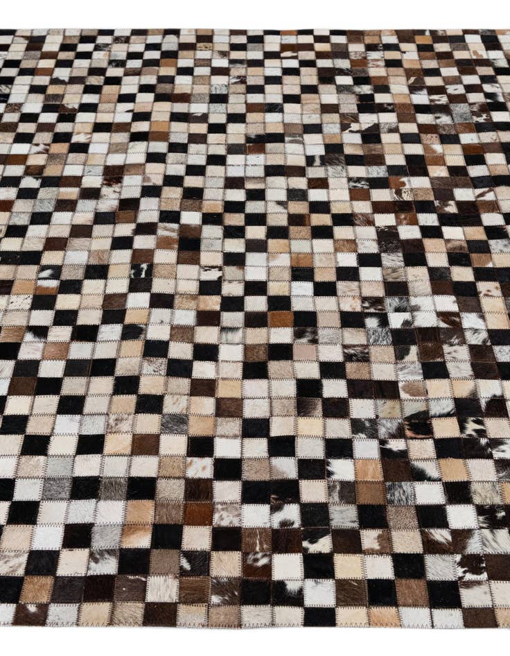 Detail image of  5' 2 x 7' 5 Cowhide Leather Rug