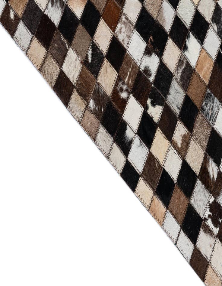 Detail image of  5' 2 x 7' 5 Cowhide Leather Rug