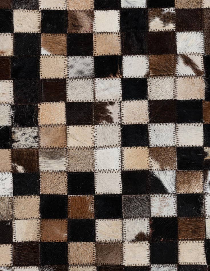 Detail image of  5' 2 x 7' 5 Cowhide Leather Rug