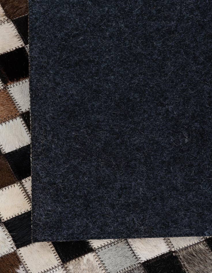 Detail image of  5' 2 x 7' 5 Cowhide Leather Rug