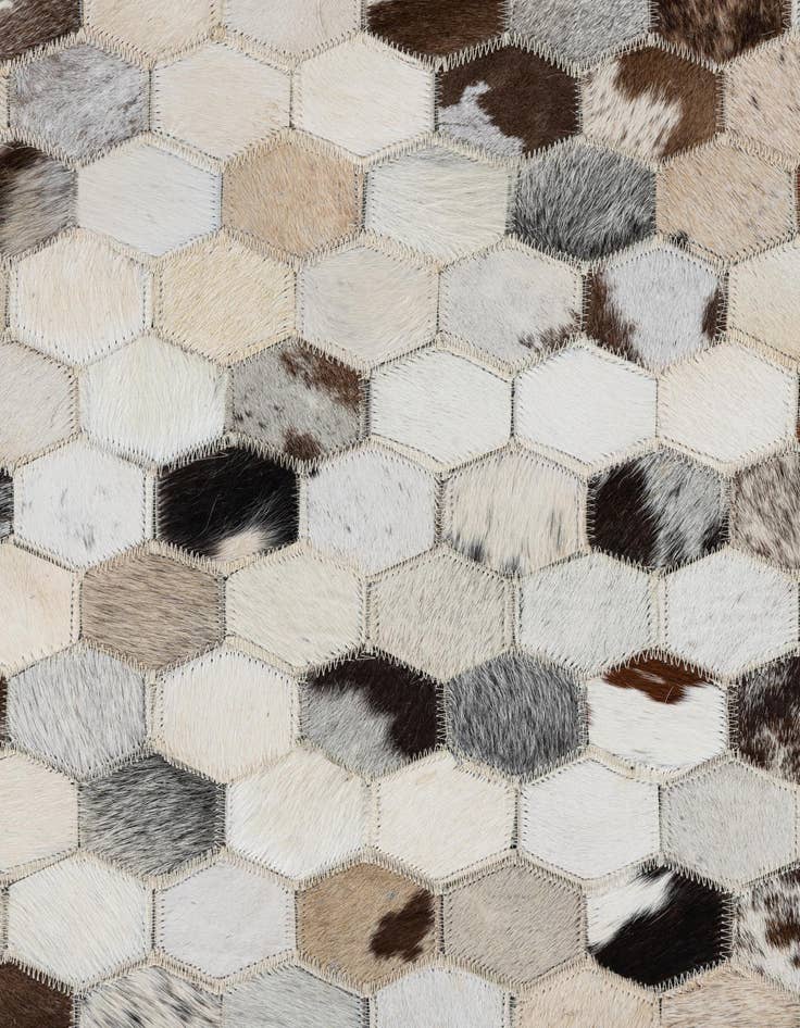 Detail image of  5' x 8' Cowhide Leather Rug