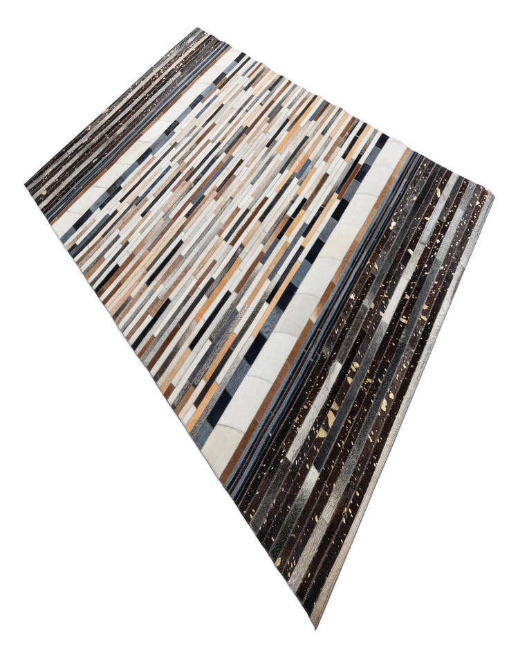 Detail image of  5' 1 x 8' Cowhide Leather Rug