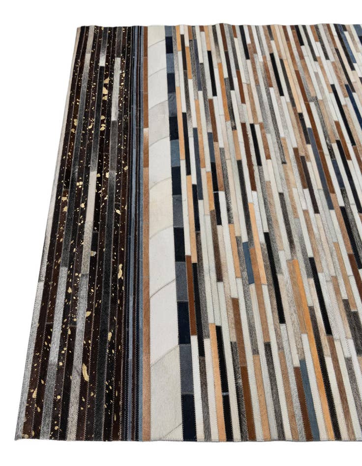 Detail image of  5' 1 x 8' Cowhide Leather Rug