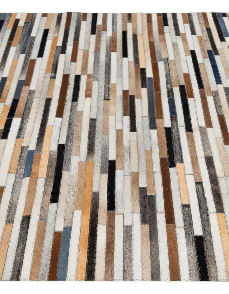 Detail image of  5' 1 x 8' Cowhide Leather Rug